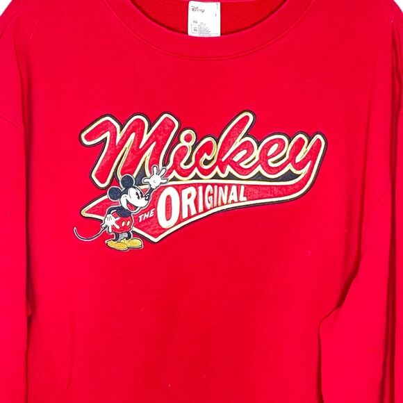 Disney Mickey Mouse Original Sweatshirt Red Extra Large - Picture 3 of 6